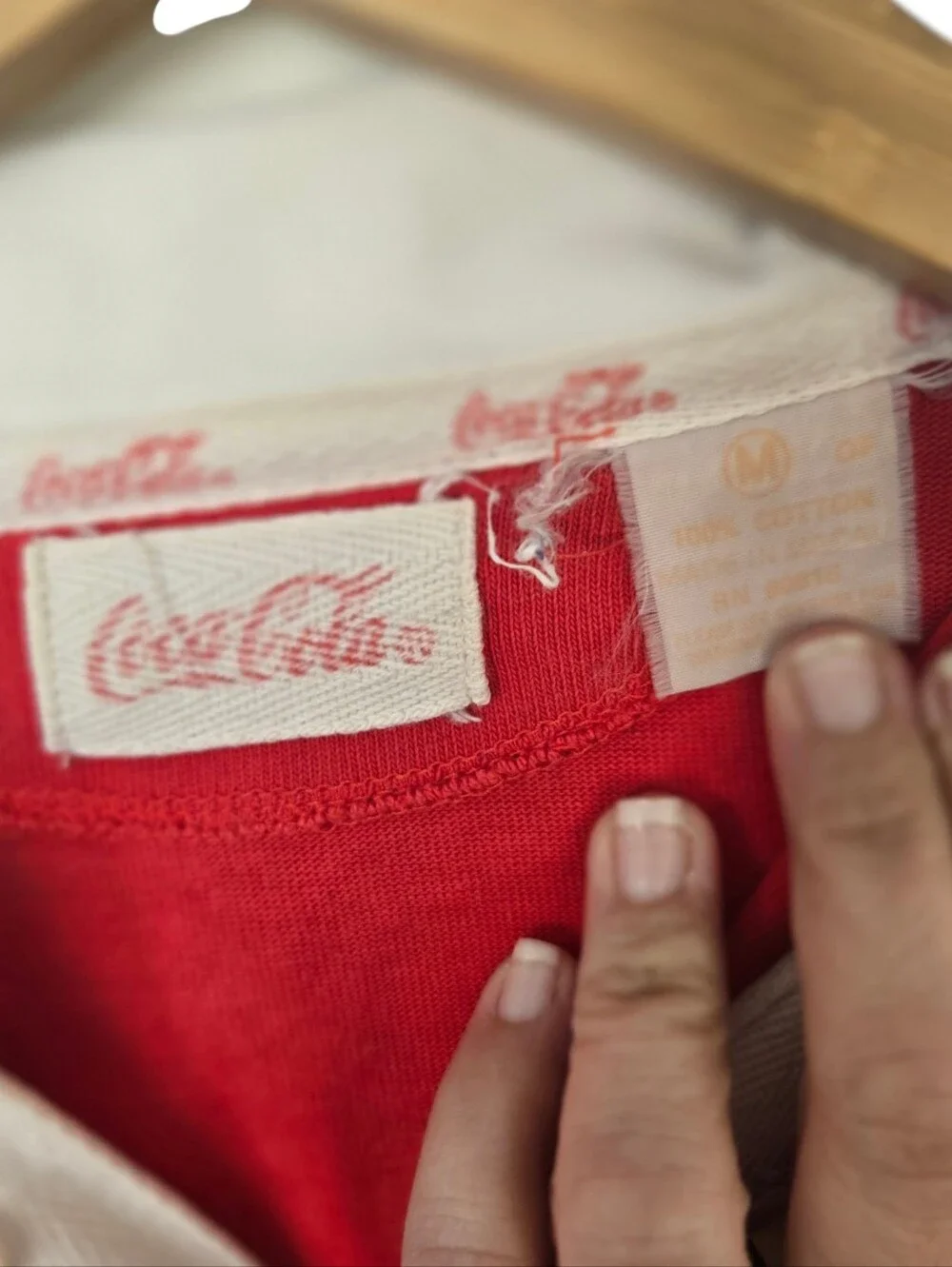 🥤 Vintage Coca-Cola Red & White Rugby Pullover Long Sleeve